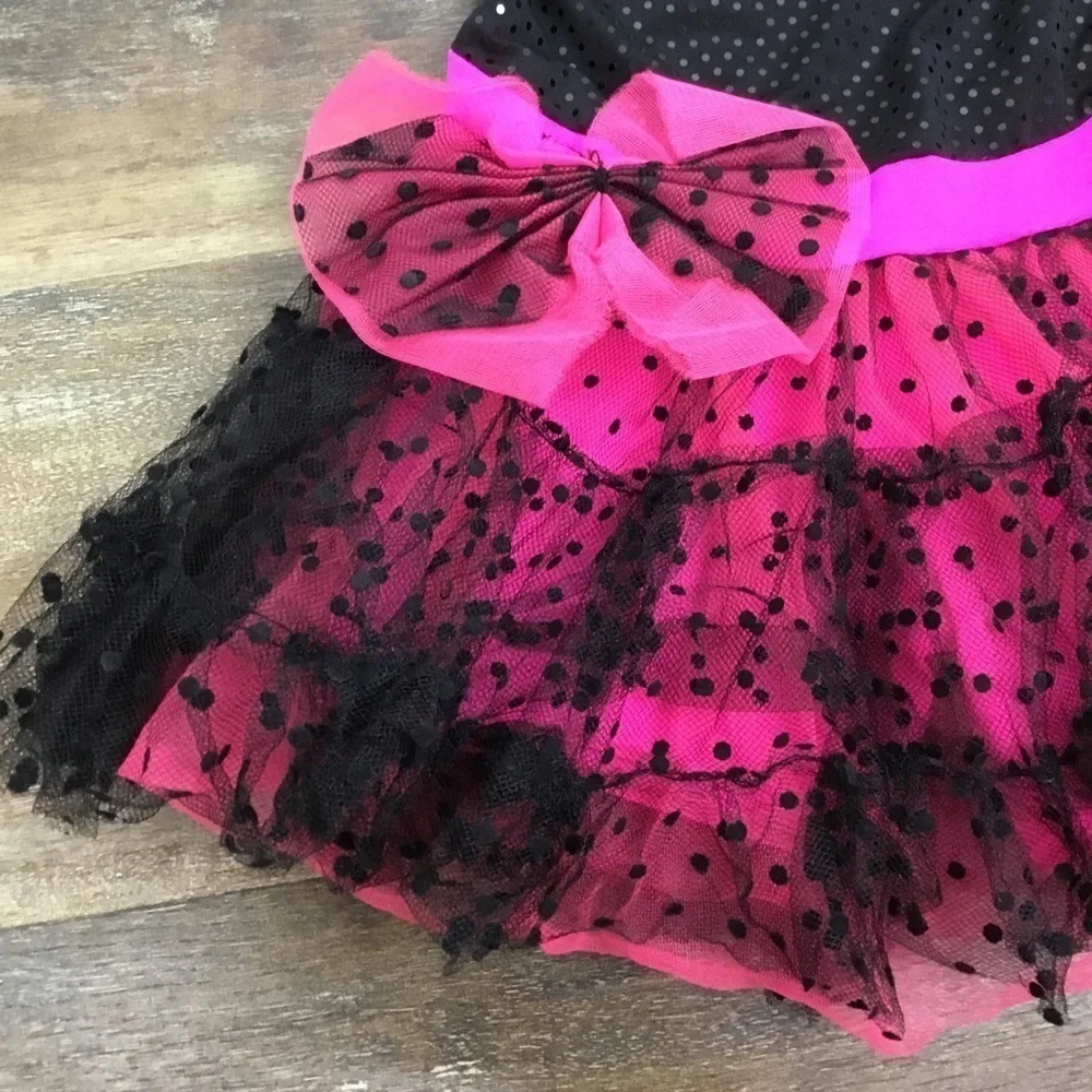WEISSMAN Size IC (7/8 ) Black/Pink Lace Dance Costume!